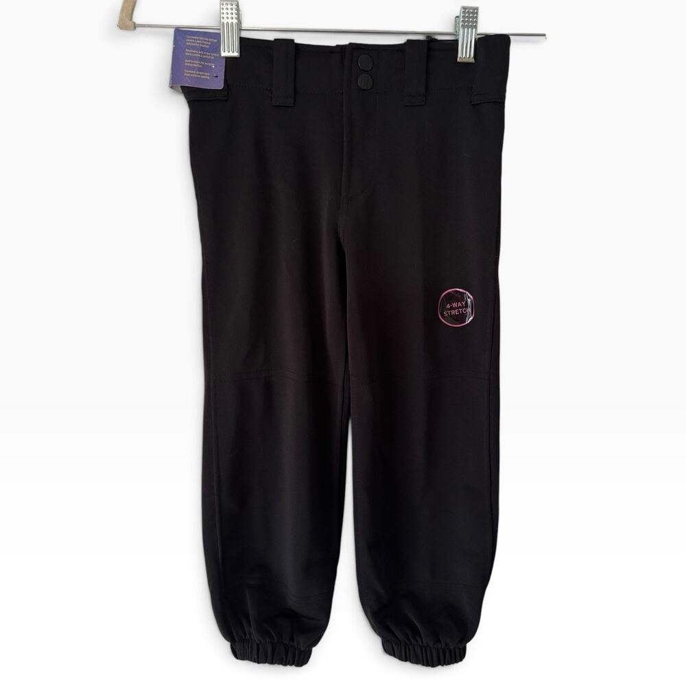 NWT Rip It Girls 4 Way Stretch Softball Pants Pro Black Size Medium